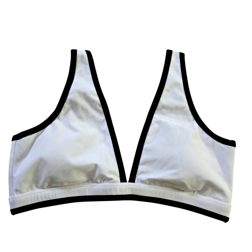Darc Sport Wolf Contrast V Energy Bra White‎ Black Large DSPB068-420-117-L